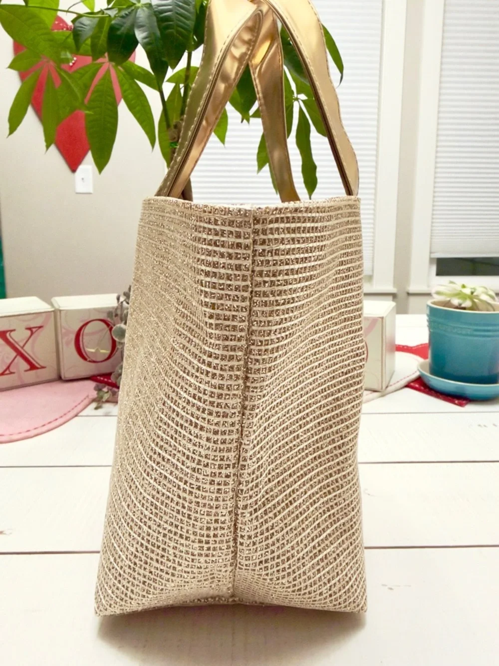 LAST 1- Dior Beauty Exclusive Gold Tote Bag